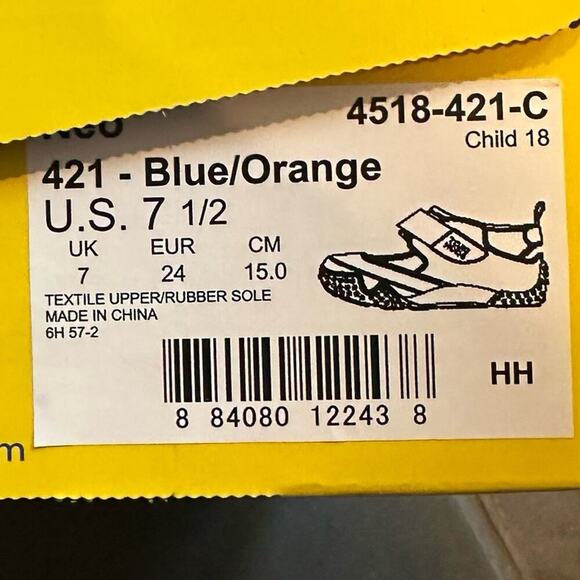 NEW Tsukihoshi Blue/Orange Mary Jane Neo Shoes, Sz 7.5 (EU 24, fits big!) - Picture 10 of 10